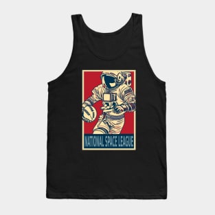 Astronaut Playing Football National Space League Tank Top